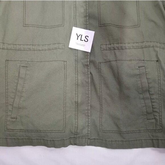 Old Navy Plus Size Green Cotton Denim Canvas Chore Style Jacket Women's Size 2X - Picture 4 of 7